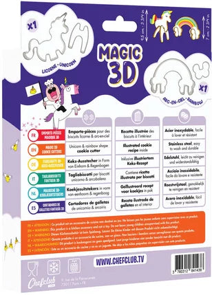 Emporte-pièces - Licorne & Arc-en-Ciel Magic 3D