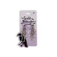 Boucles d'oreilles à clip squelette effrayant