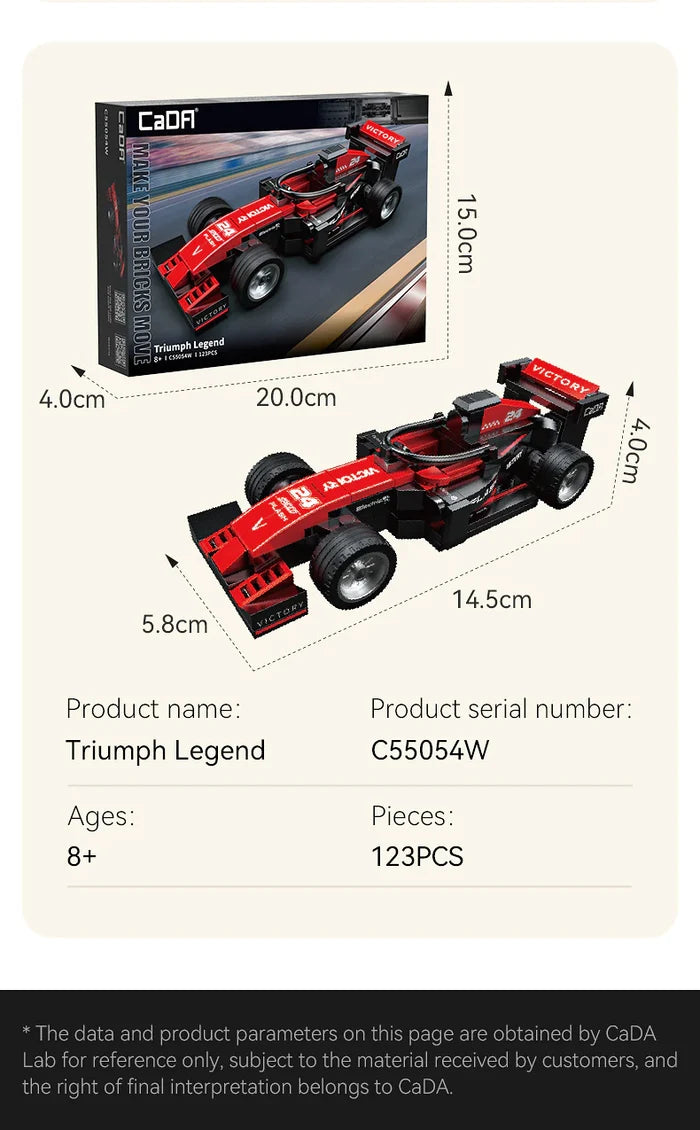 Voiture de Formule 1 Triumph Legend 123 pièces - CaDA