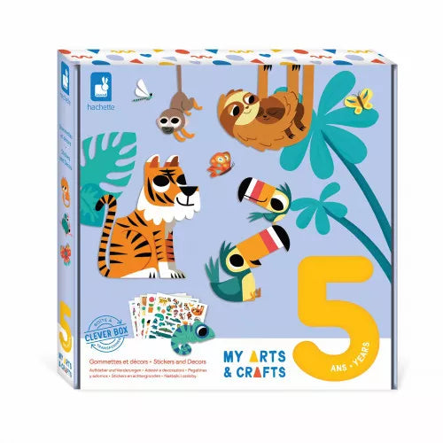 Coffret Créatif Gommettes et Décors Jungle - 5 ans