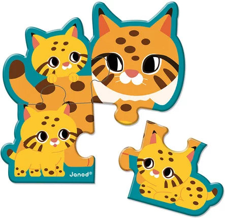 5 Puzzles évolutifs animaux 2-3-4-5-6 Pcs