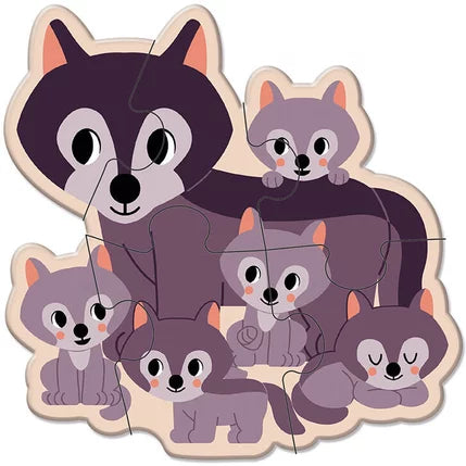 5 Puzzles évolutifs animaux 2-3-4-5-6 Pcs