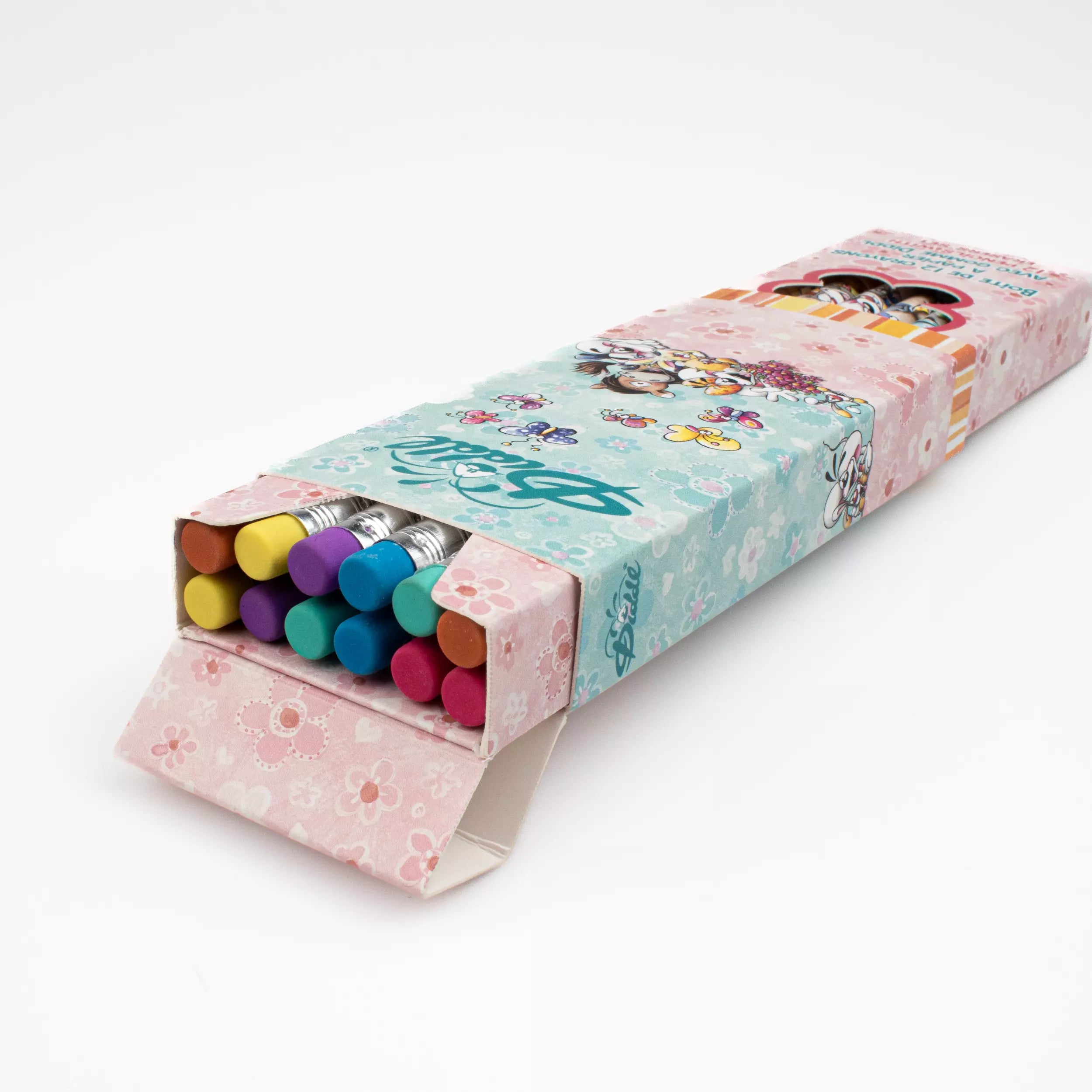 Boite de 12 crayons à papier avec gomme Diddl
