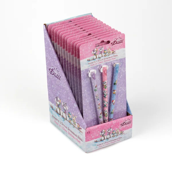 Pochette 3 stylos effaçable – Collection Hiver - Diddl