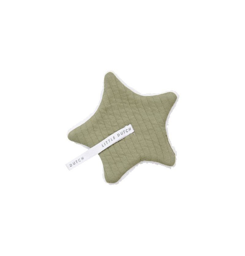 Doudou attache-sucette Pure Olive Little Dutch