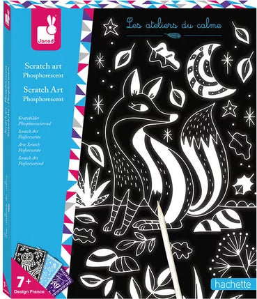 Kit créatif - Scratch art 8 tableaux phosphorescents