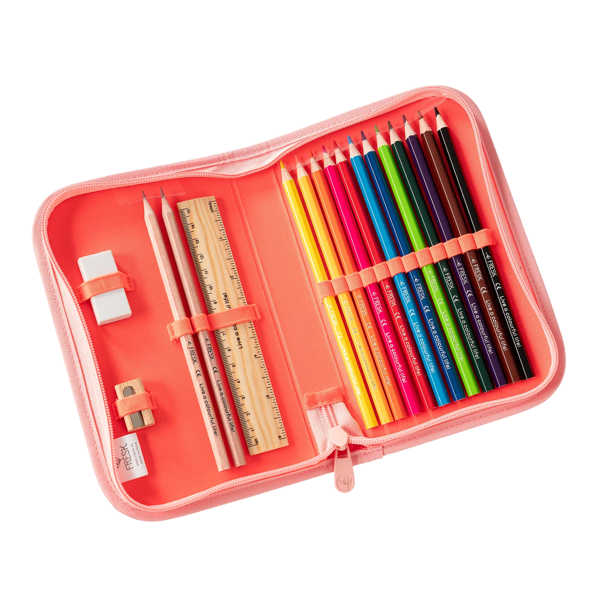 Trousse garnie Fresk – Citron – Crayons et accessoires