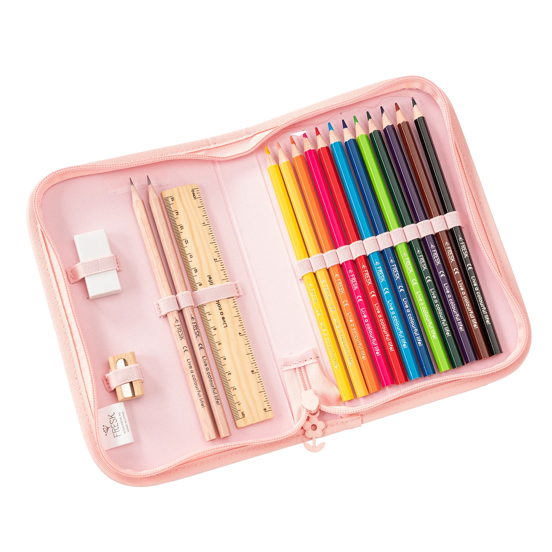 Trousse garnie Fresk – Garden Flowers – Crayons et accessoires
