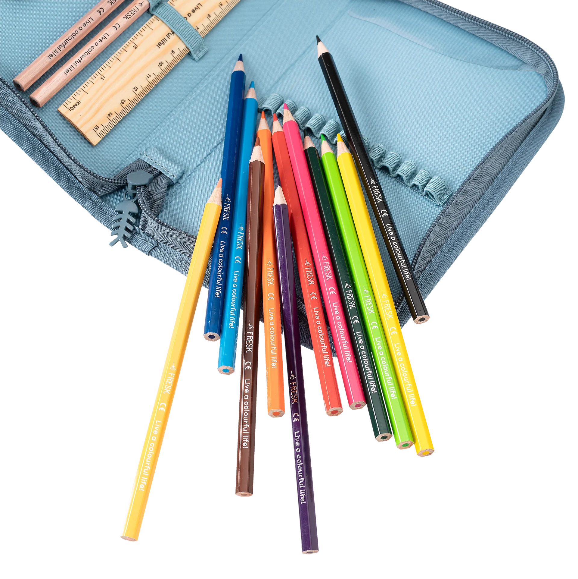 Trousse garnie Fresk – Requin  – Crayons et accessoires