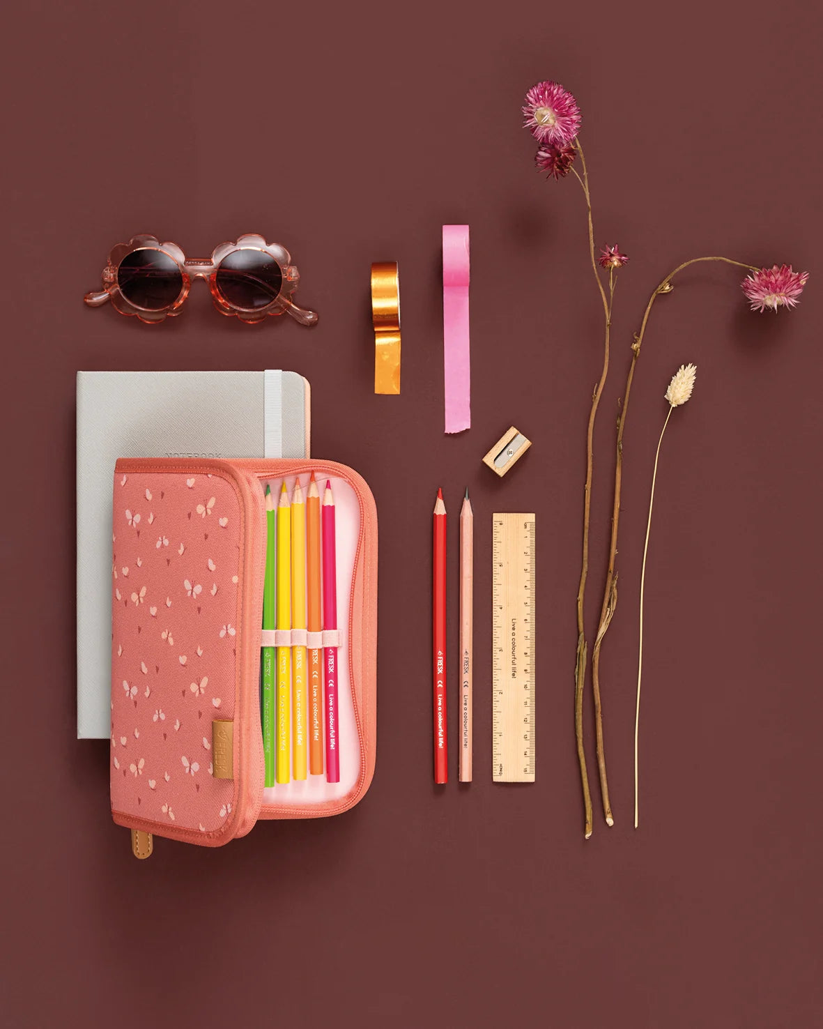 Trousse garnie Fresk – Papillon – Crayons et accessoires