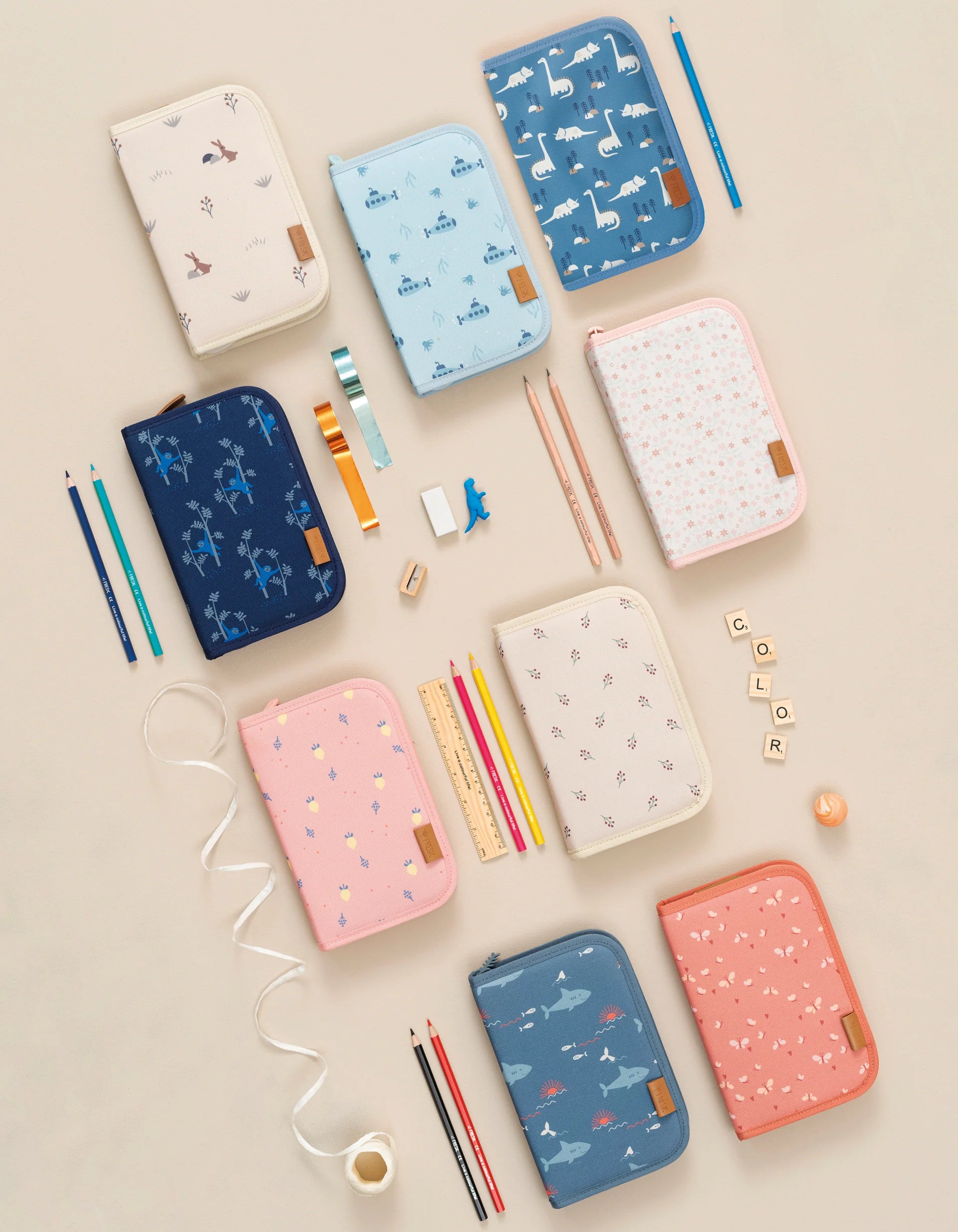 Trousse garnie Fresk – Requin  – Crayons et accessoires