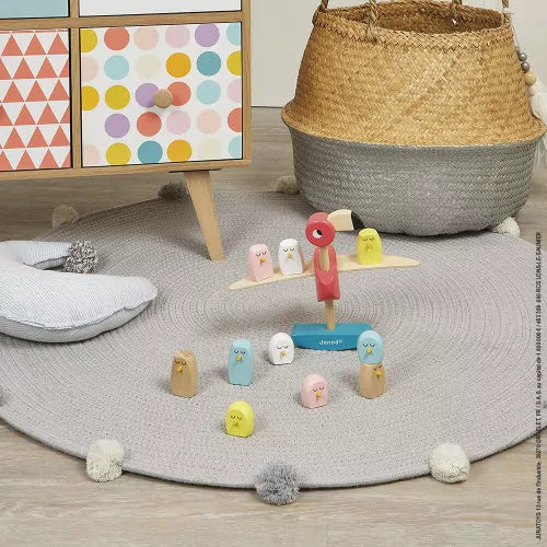 eu d'équilibre flamant rose (bois)