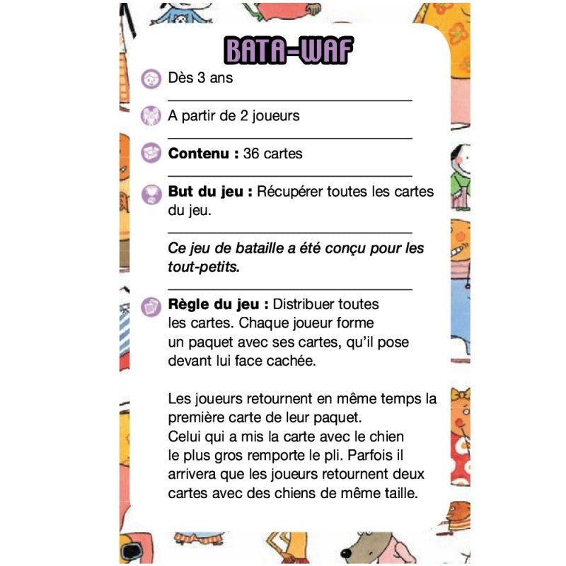 Jeu de cartes Bata-waff - Jeu de Cartes Familial et Amusant