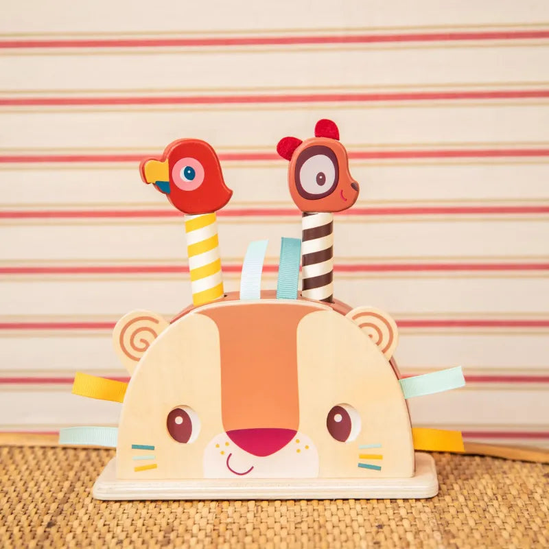 Jouet Pop-up en bois Jack le lion - Lilliputiens