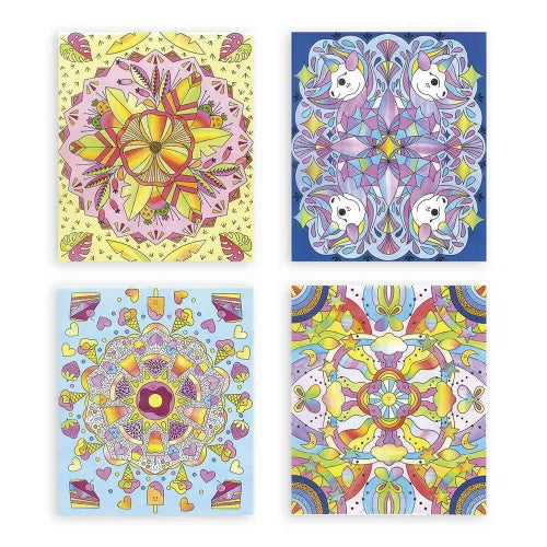 Kit Créatif - 4 Tableaux Peinture Arc-en-Ciel Mandala