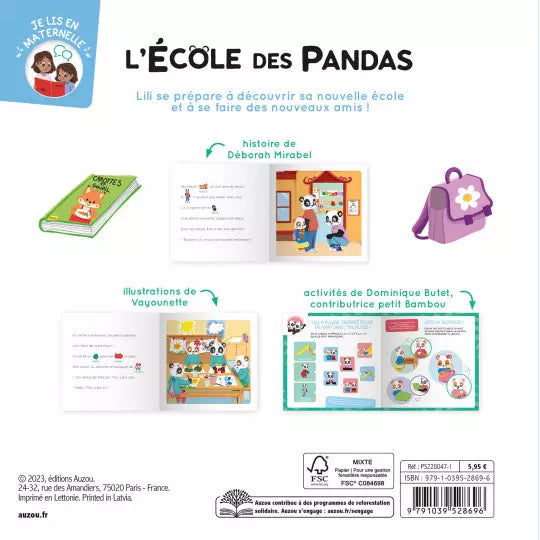 Je lis en maternelle - L'école des pandas "Bienvenue à l'école"