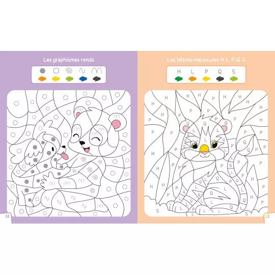 L'école des pandas - Mes coloriages magiques - Les lettres