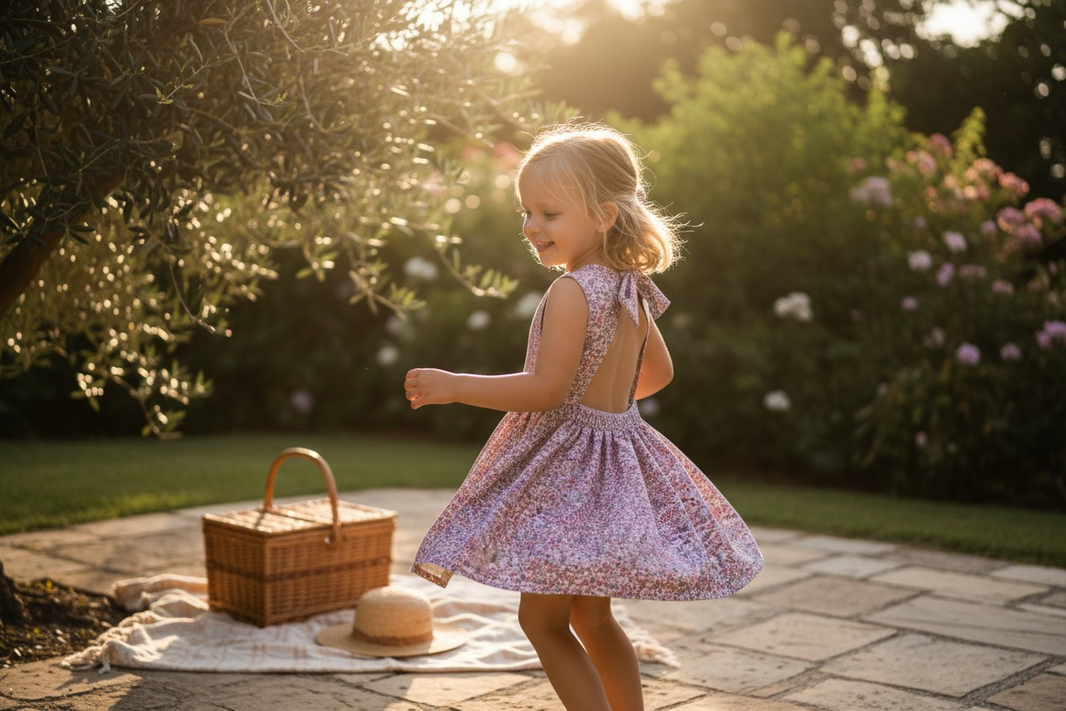 Robe Cocotte – Nœud au dos | Robe fille printemps été