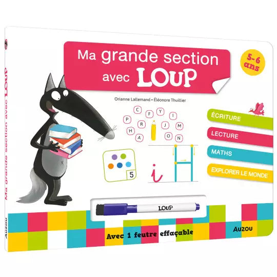 Ma grande section avec loup - Livre-ardoise