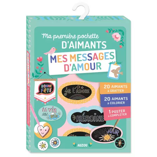 Ma première pochette d'aimants - Mes messages d'amour