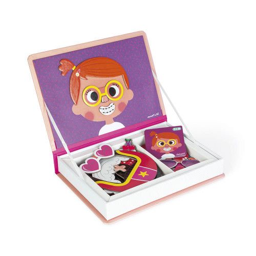 Magnéti'book Crazy Faces fille, 55 magnets