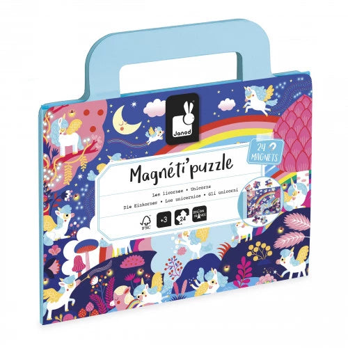 Magnéti'puzzle Licornes 24pcs – Janod
