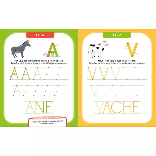 Mes activités effaçables p'tit loup - Lettres bâtons