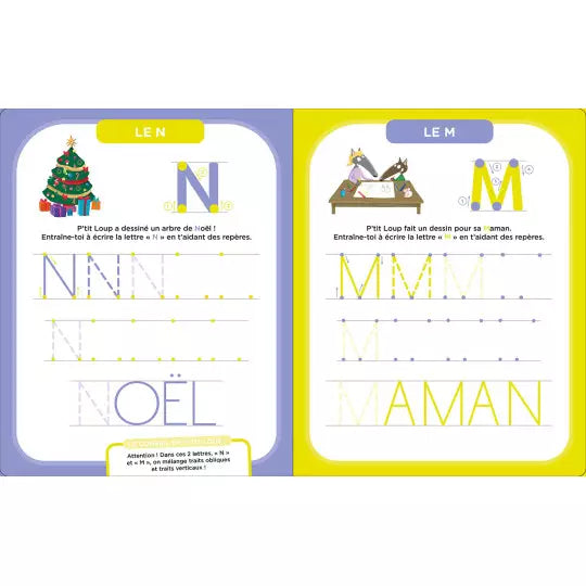 Mes activités effaçables p'tit loup - Lettres bâtons