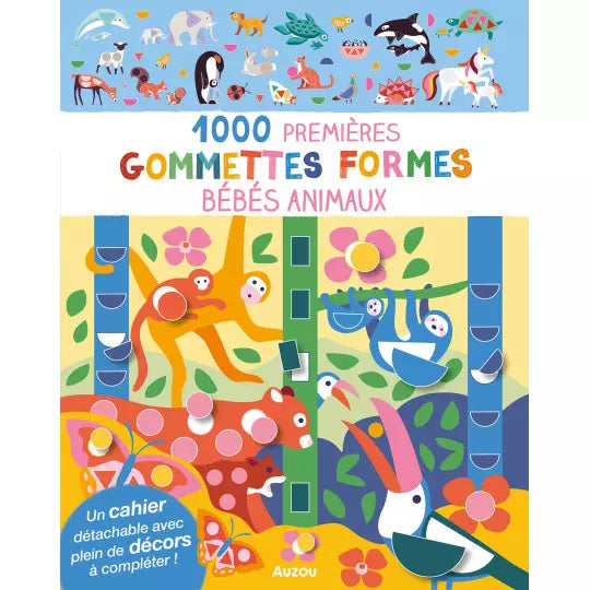 Mes tout premiers autocollants - 1000 premières gommettes formes bébés animaux