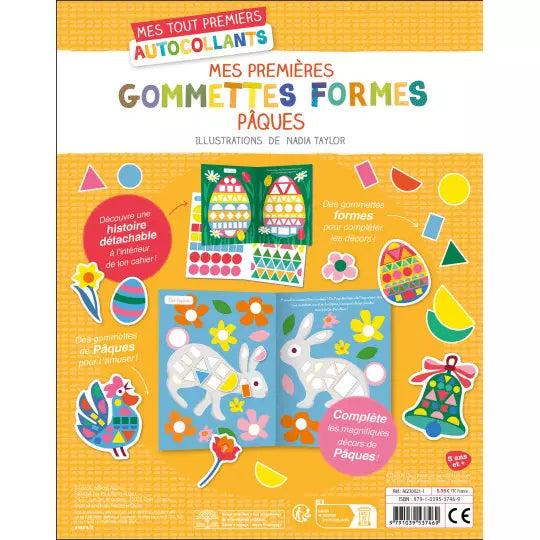 Mes tout premiers autocollants - 500 gommettes formes - Pâques