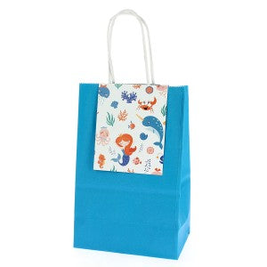 6 Sacs Cadeaux Sirène Corail - Recyclable