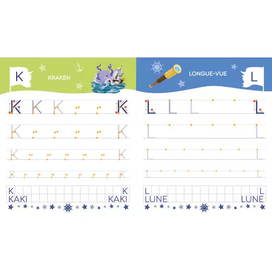 Mon cahier d'écriture "lettre à bâtons"