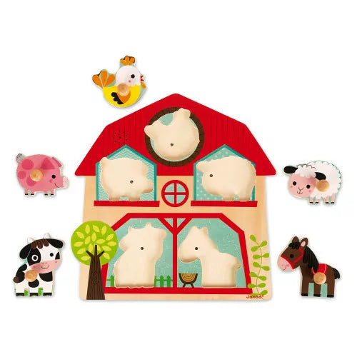 Puzzle musical Copains Ferme 5 pcs (bois)