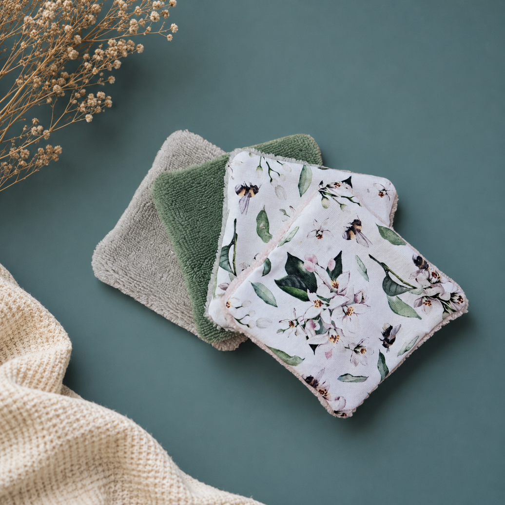 Cotons lavables en bambou – bébé & maman