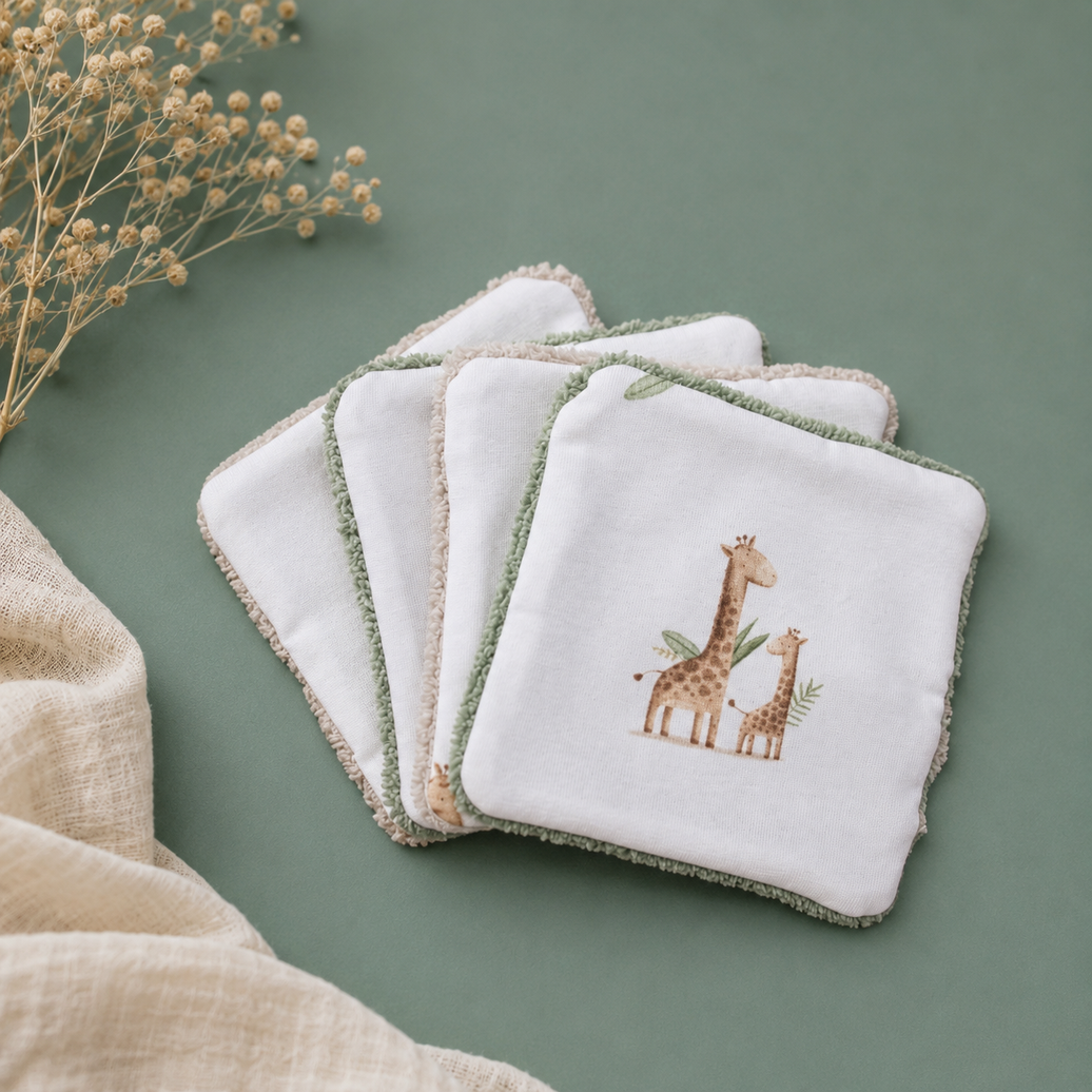 Cotons lavables en bambou – bébé & maman