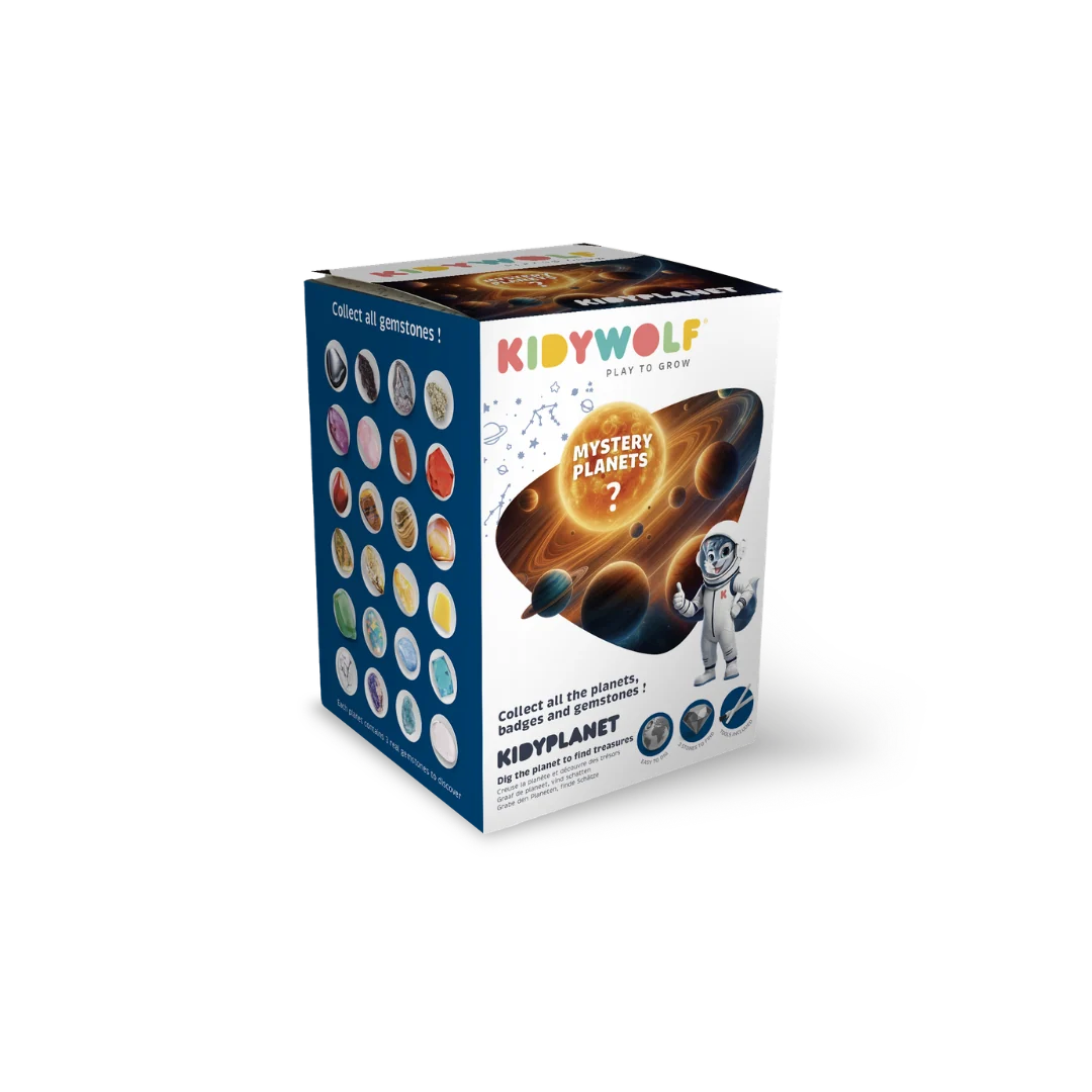 KIDYPLANET – Planète mystère à creuser avec pierres semi-précieuses – Kidywolf
