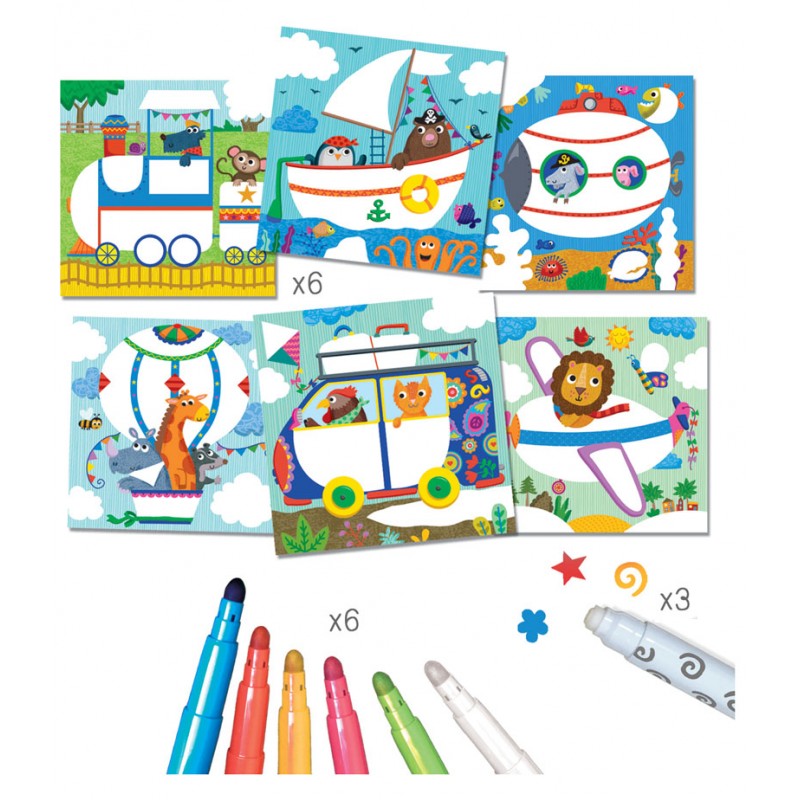 Tableaux Faciles, Coloriage magique "Les Exploracolo"